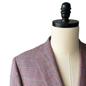 J Hillburn Glen Plaid Cashmere Blazer | 48